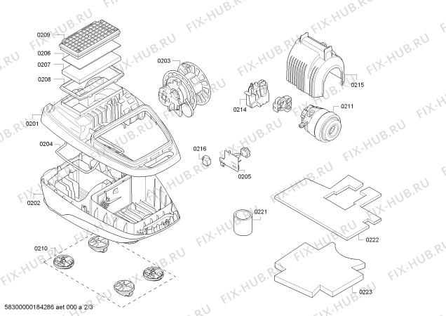 Схема №3 BGL8407 In'genius ProPer>>form с изображением Крышка для электропылесоса Bosch 11006064